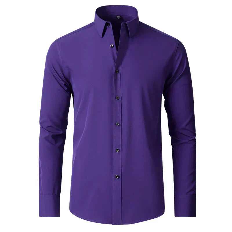 Wrinkle-Free Comfort Shirt | Stylish and Crease-Free - Lorenzo-Purple-38-State of Style