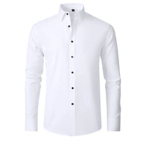Wrinkle-Free Comfort Shirt | Stylish and Crease-Free - Lorenzo-White-38-State of Style