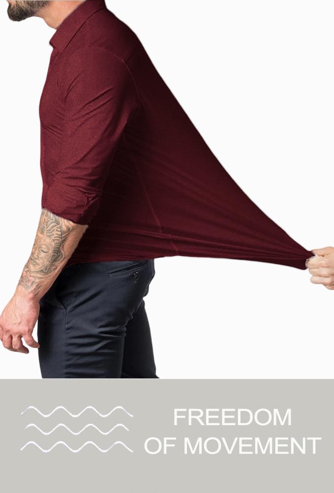 Wrinkle-Free Slim Fit Shirt for Men - David-Black-S-State of Style