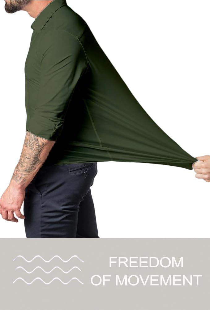 Wrinkle-Free Slim Fit Shirt for Men - David-Black-S-State of Style