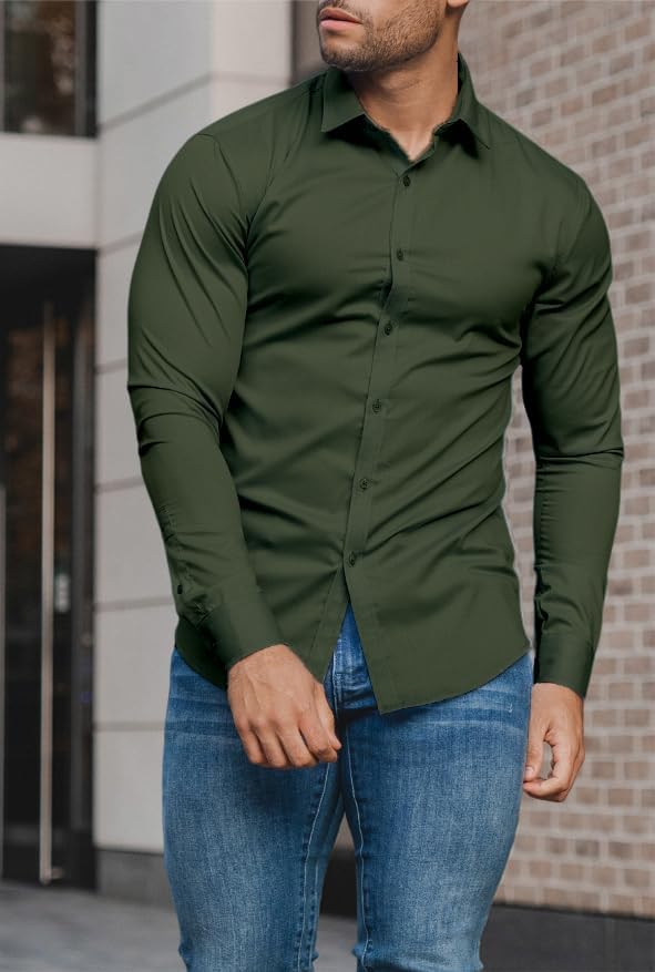Wrinkle-Free Slim Fit Shirt for Men - David-Black-S-State of Style
