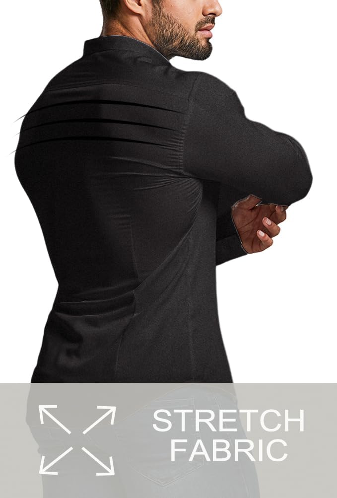 Wrinkle-Free Slim Fit Shirt for Men - David-Black-S-State of Style