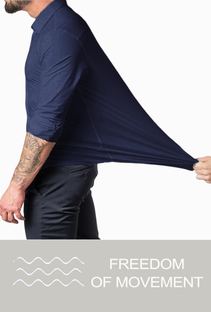 Wrinkle-Free Slim Fit Shirt for Men - David-Black-S-State of Style