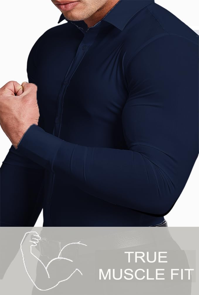 Wrinkle-Free Slim Fit Shirt for Men - David-Black-S-State of Style