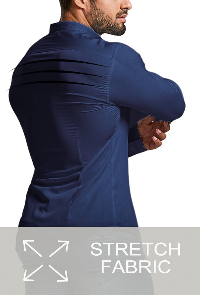 Wrinkle-Free Slim Fit Shirt for Men - David-Black-S-State of Style