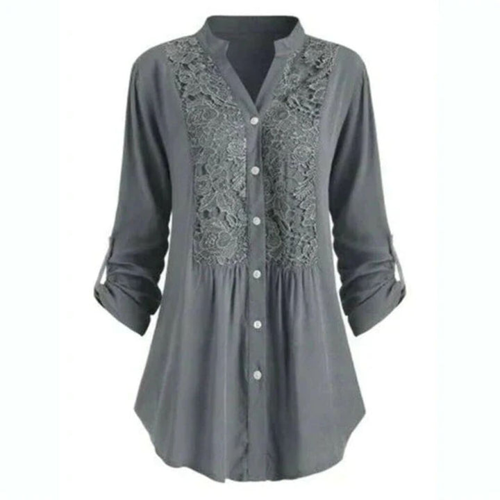 Xandra Blouse | Long & Elegant-Grey-S-State of Style