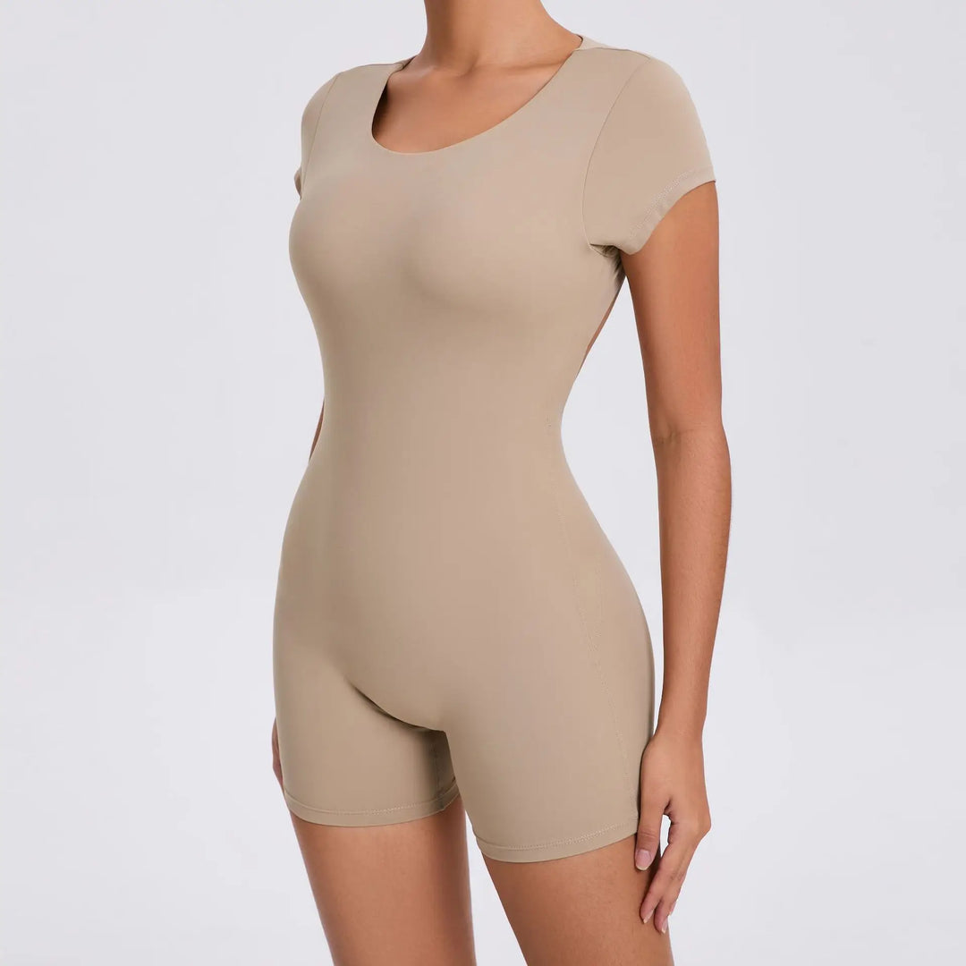 Yoga Jumpsuit with Breathable & Flexible Design - Luna-Red-S-State of Style