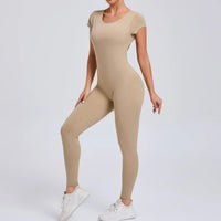 Yoga Jumpsuit with Breathable & Flexible Design - Luna-Red-S-State of Style