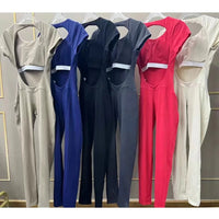 Yoga Jumpsuit with Breathable & Flexible Design - Luna-Red-S-State of Style