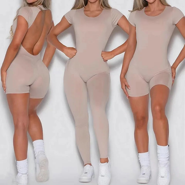 Yoga Jumpsuit with Breathable & Flexible Design - Luna-Red-S-State of Style