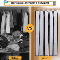 PEVA Garment Cover Set – 24-Pack Hanging Garment Covers in 3 Sizes