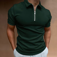 Zip-Up Polo Shirt - Oliver-Green-S-State of Style