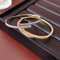 Zircon Nail Design Bracelet | Elegant and Sparkling-Silver-State of Style