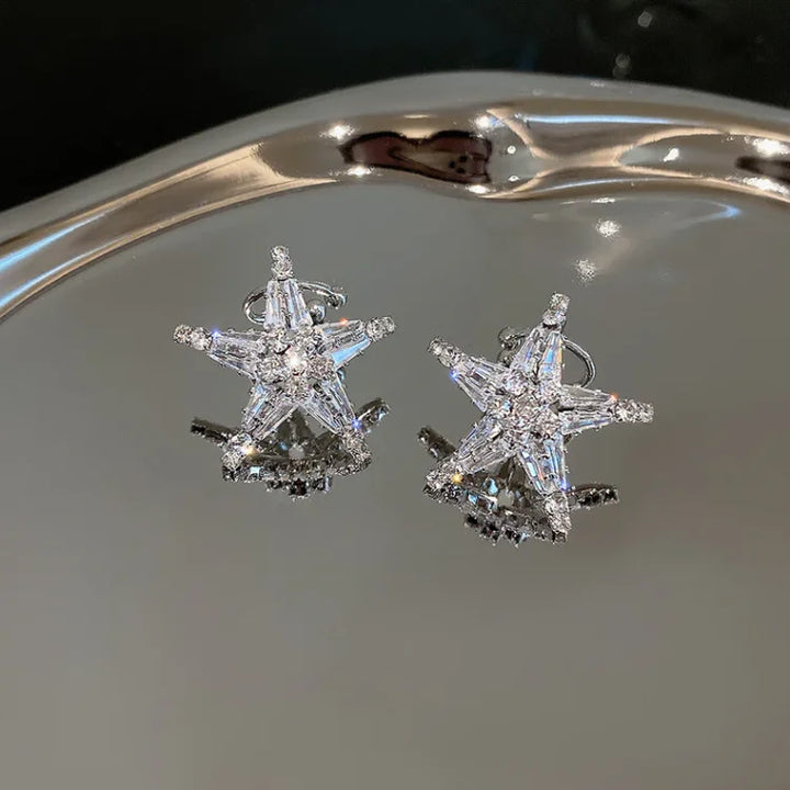 Zirkonia Star Earrings/Ear Cuff - Lyric-Ear Cuff-State of Style