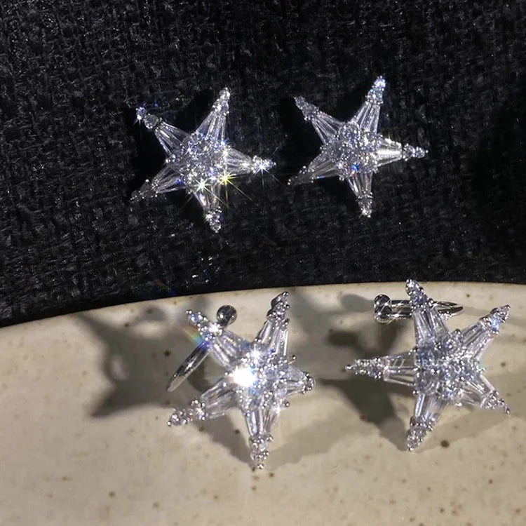 Zirkonia Star Earrings/Ear Cuff - Lyric-Earrings-State of Style