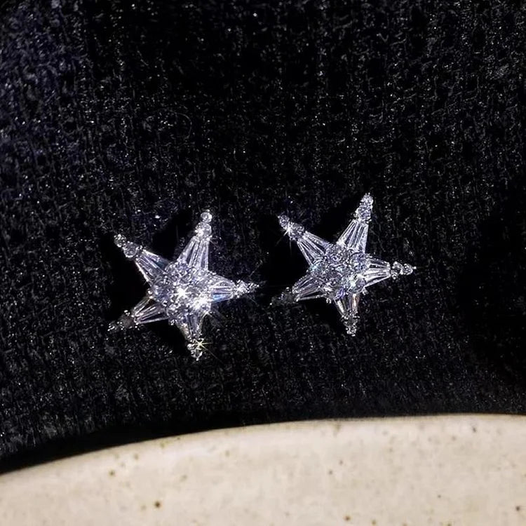 Zirkonia Star Earrings/Ear Cuff - Lyric-Earrings-State of Style