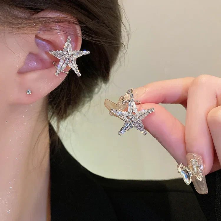 Zirkonia Star Earrings/Ear Cuff - Lyric-Earrings-State of Style