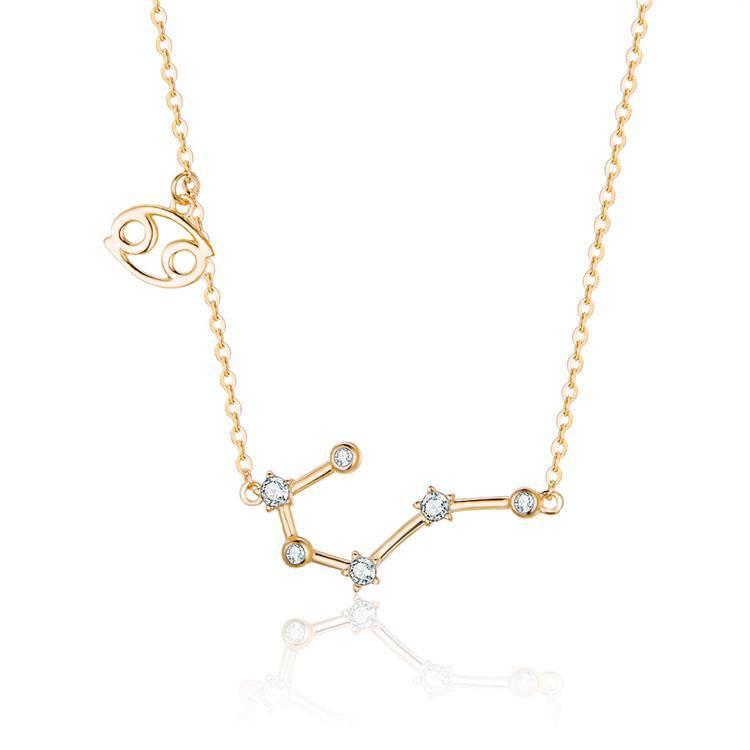 Zodiac Sign Astrology Necklace - Celestia-Gold-Cancer-State of Style
