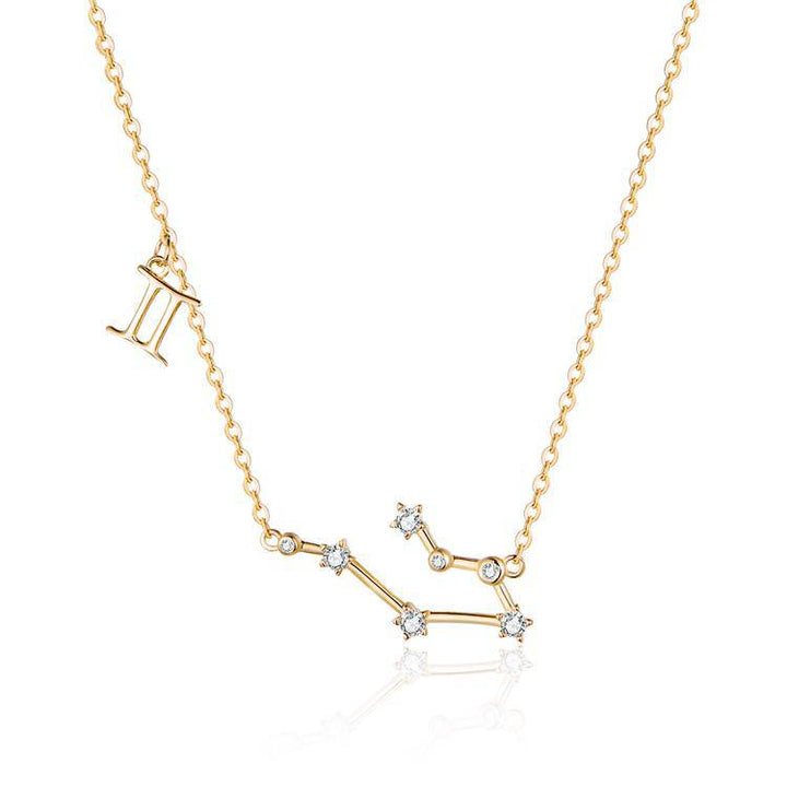 Zodiac Sign Astrology Necklace - Celestia-Gold-Gemini-State of Style
