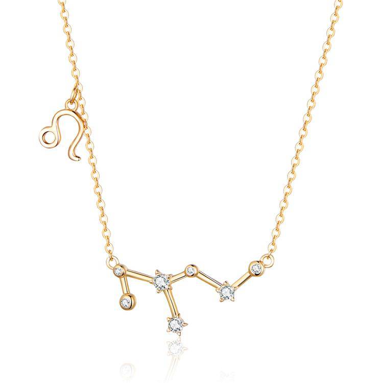 Zodiac Sign Astrology Necklace - Celestia-Gold-Leo-State of Style