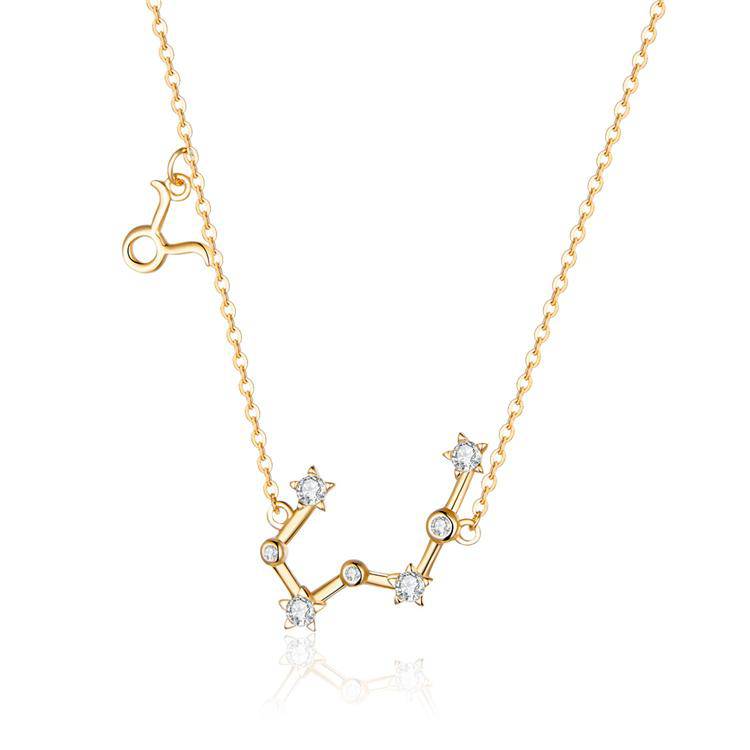 Zodiac Sign Astrology Necklace - Celestia-Gold-Taurus-State of Style