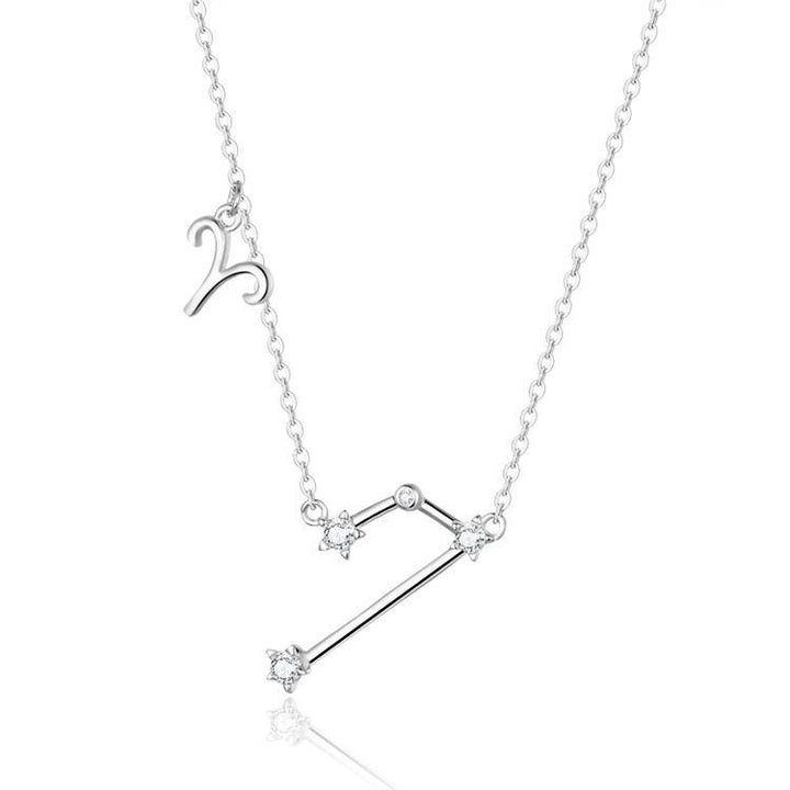Zodiac Sign Astrology Necklace - Celestia-Silver-Aries-State of Style