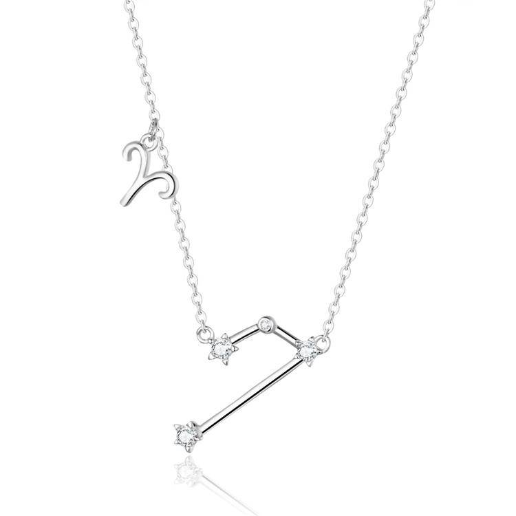 Zodiac Sign Astrology Necklace - Celestia-Silver-Aries-State of Style