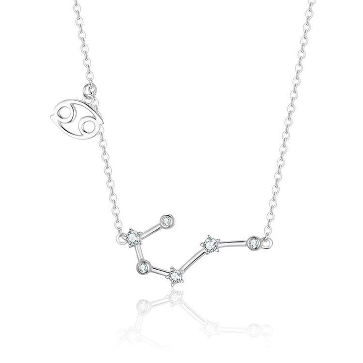 Zodiac Sign Astrology Necklace - Celestia-Silver-Cancer-State of Style