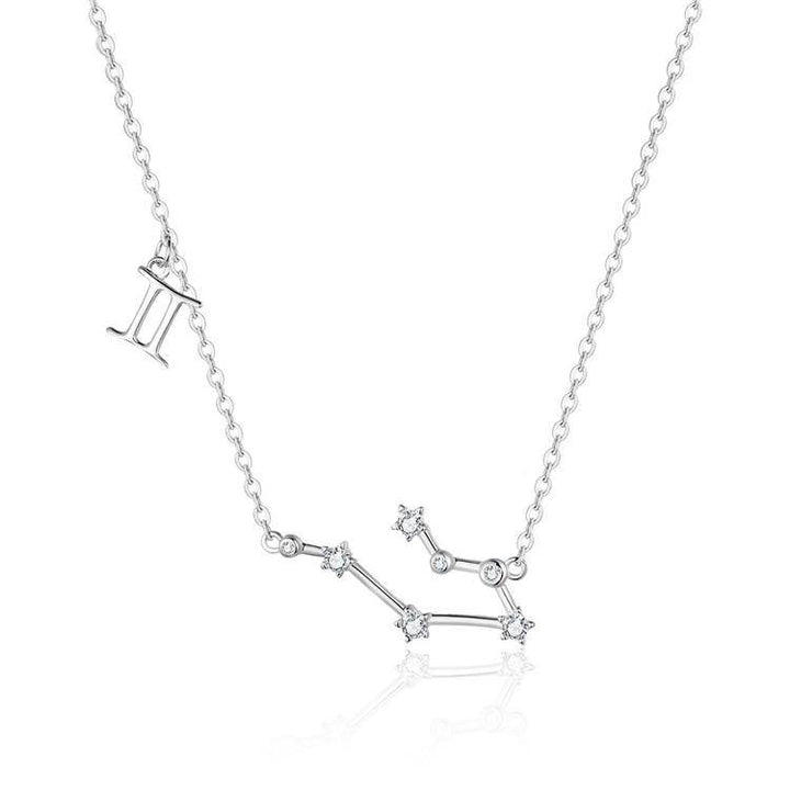 Zodiac Sign Astrology Necklace - Celestia-Silver-Gemini-State of Style