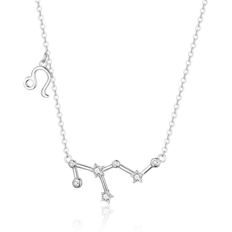 Zodiac Sign Astrology Necklace - Celestia-Silver-Leo-State of Style