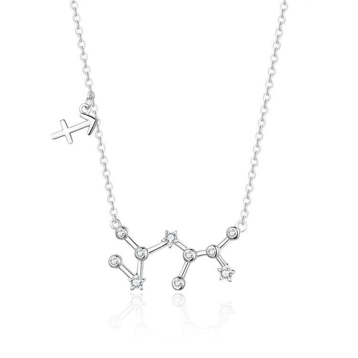 Zodiac Sign Astrology Necklace - Celestia-Silver-Sagittarius-State of Style