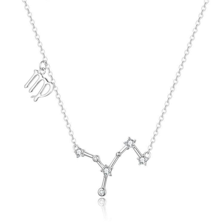 Zodiac Sign Astrology Necklace - Celestia-Silver-Virgo-State of Style