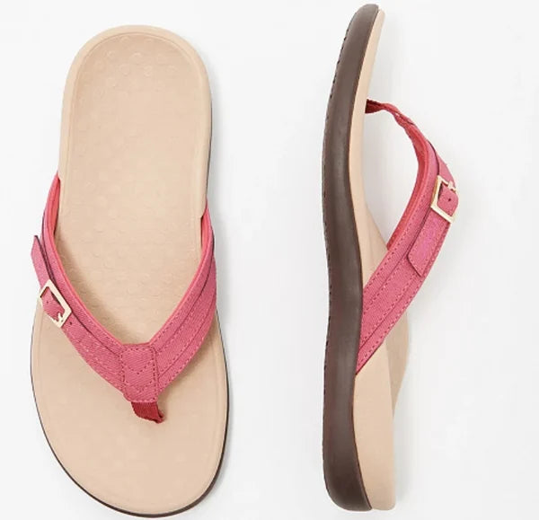 Zoey - Orthopedische Roze Teenslippers-Rood-36-State of Style