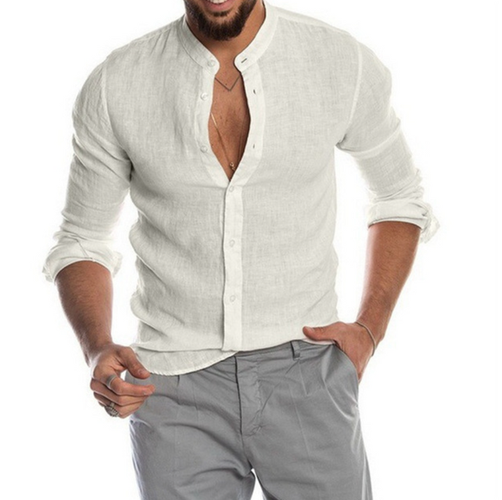 Zoltan | Men's Summer Linen Shirt-Green-M-State of Style