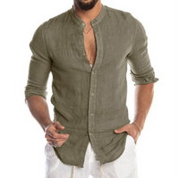 Zoltan | Men's Summer Linen Shirt-Green-M-State of Style